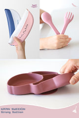 Vaisselle bébé bleue Mamishark 