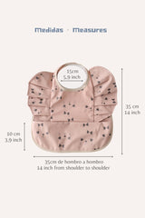 Bavoir bébé imperméable rose Mamishark 
