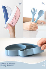 Vaisselle bébé bleue Mamishark 