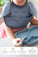 Bavoir imperméable pour bébé Mamishark Elephant 