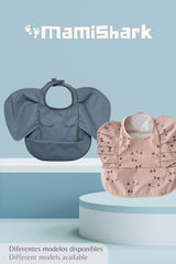 Bavoir bébé imperméable rose Mamishark 