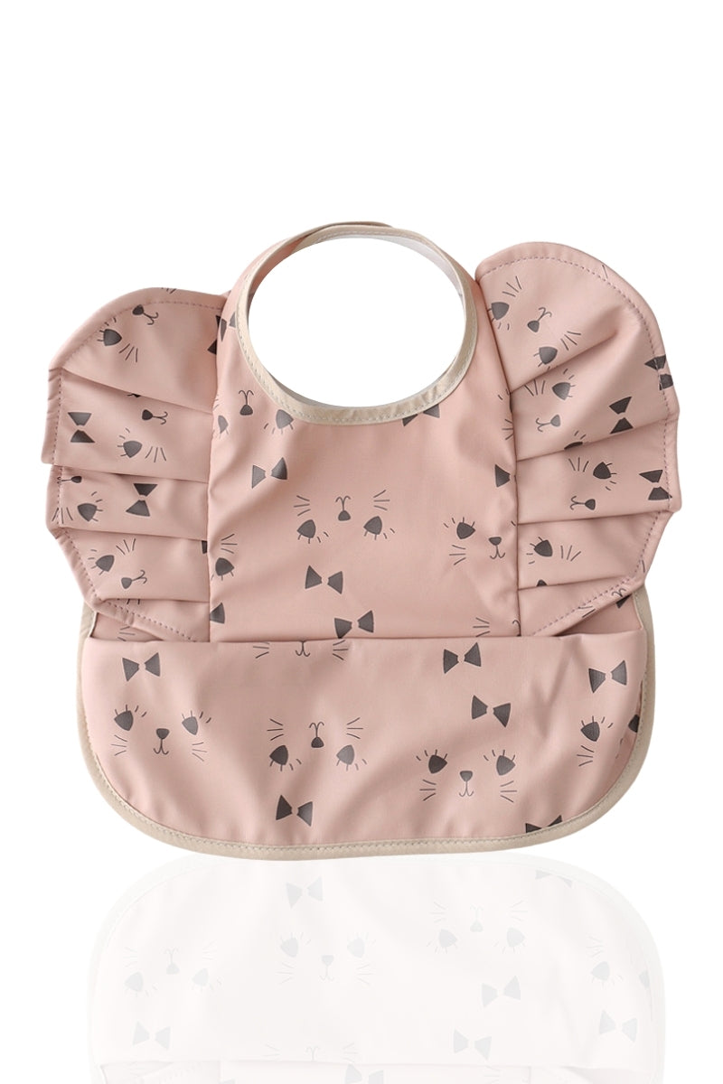 Bavoir bébé imperméable rose Mamishark 