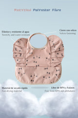 Bavoir bébé imperméable rose Mamishark 